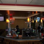 Custom restaurant bar and bar canopy