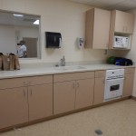 Custom built employee kitchen.