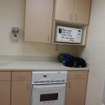 Custom built employee kitchen.