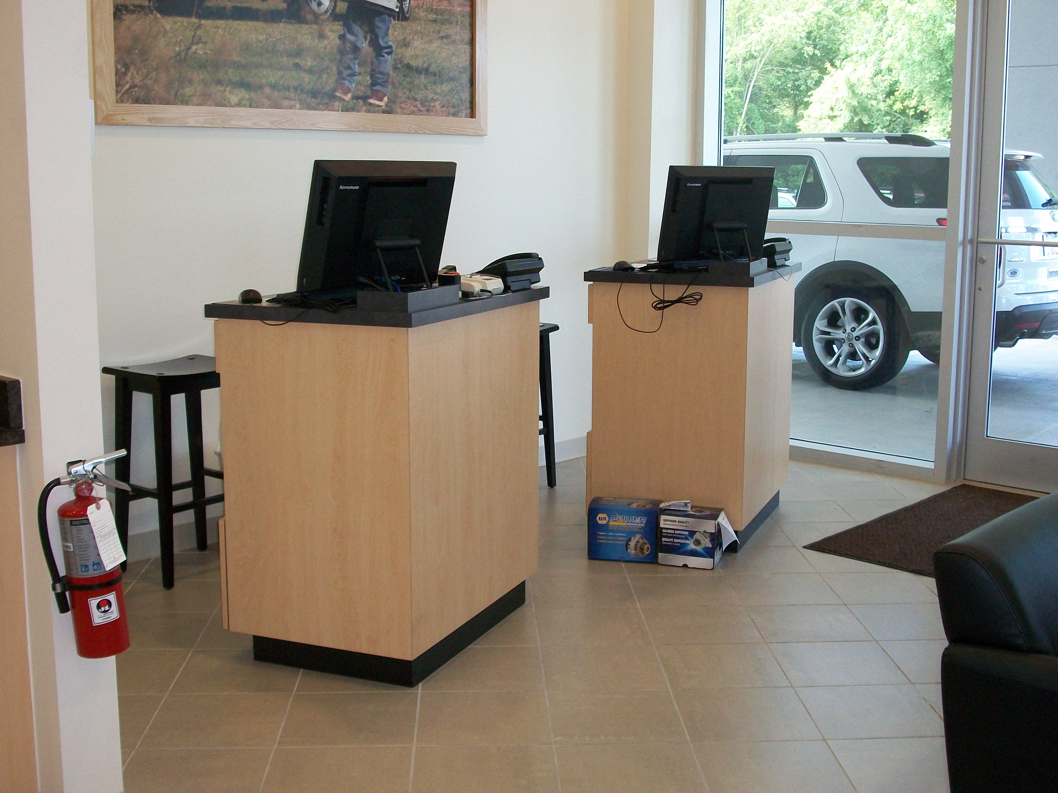 Customer service parts counter | Capitol Cabinets